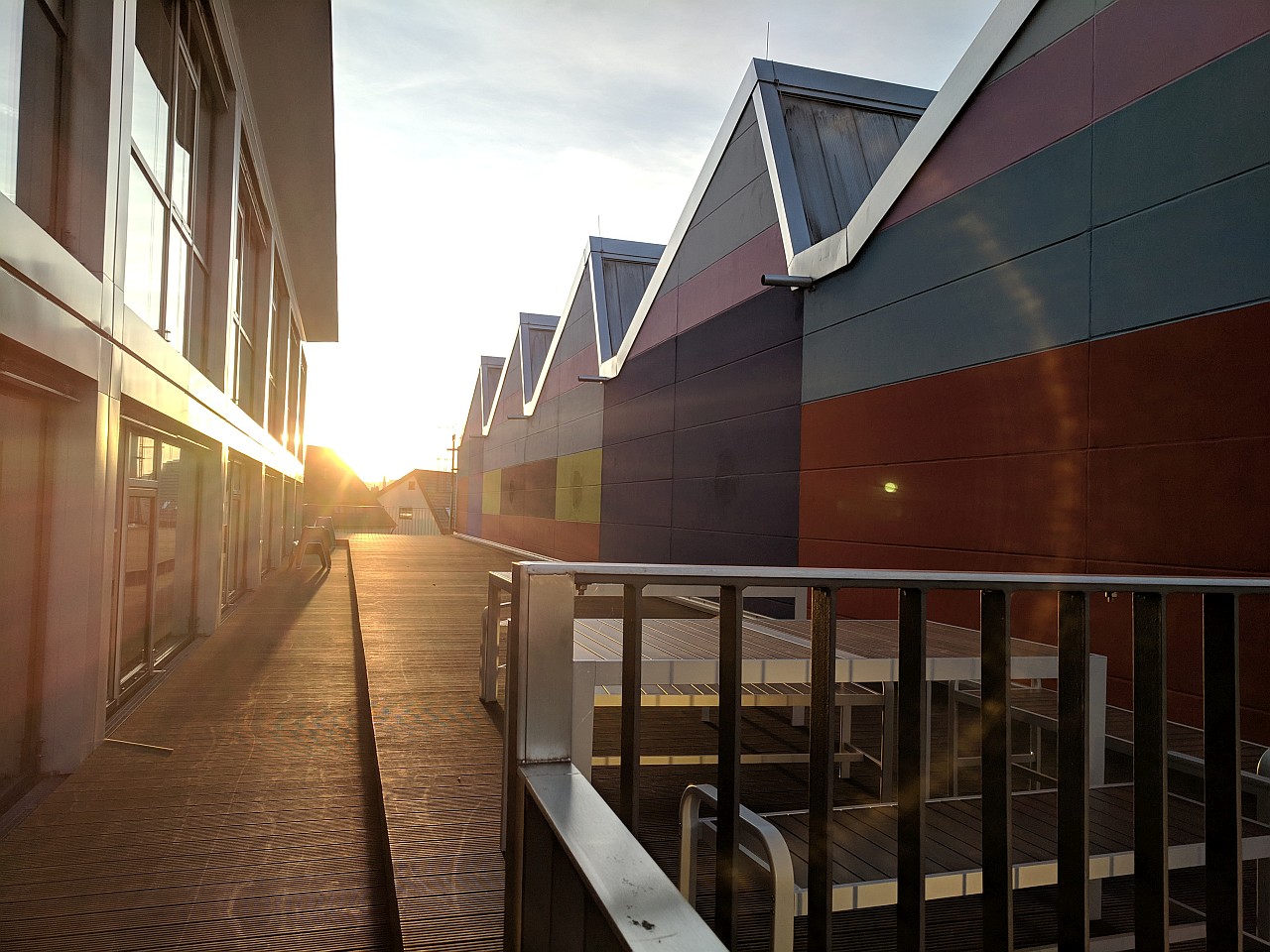 The outdoor area can be used for lunch breaks, discussions, and much more.