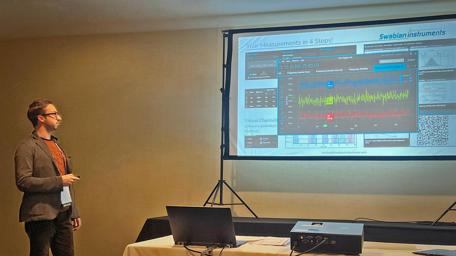 Timing and Frequency software capabilities from Swabian Instruments devices presented at the Precision Timing and Time Interval conference (PTTI) in Anaheim in 2026 by Dr. Mickey Martini